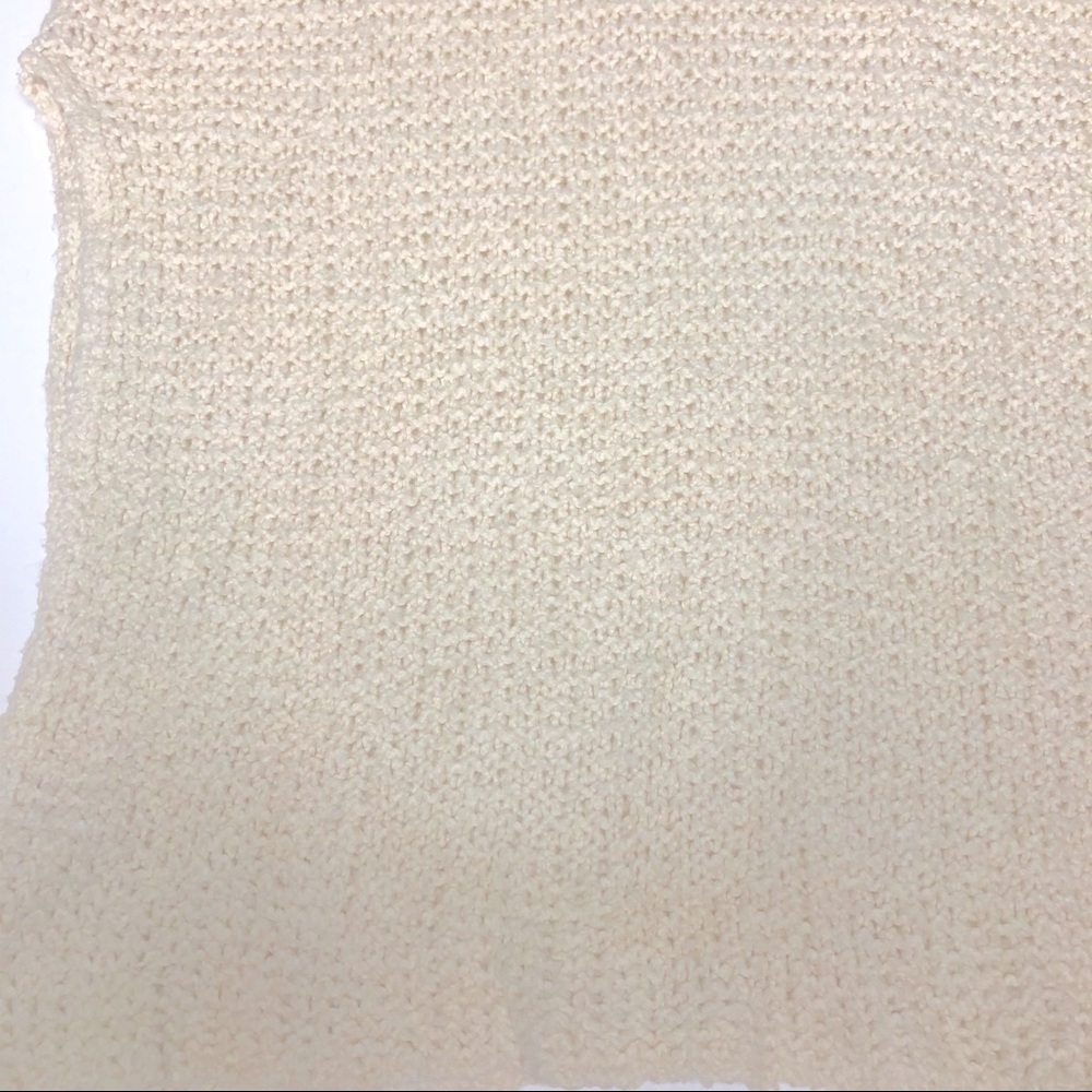 Free People Cream Open Knit Sleeveless Sweater xs - Picture 6 of 8